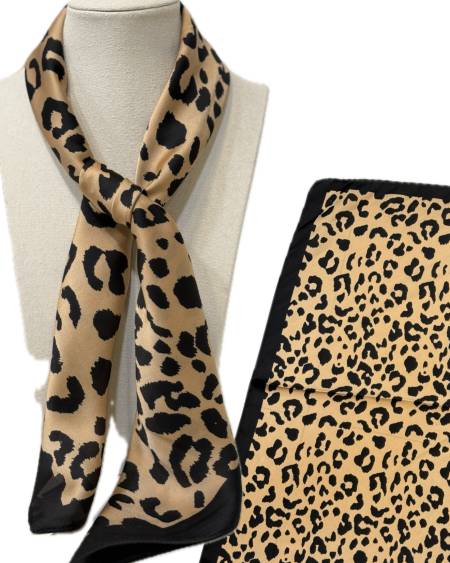 Pañuelo Seda Print Camel