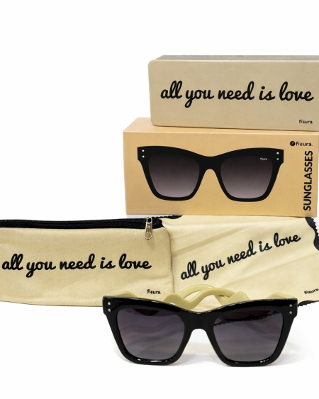 Gafas de sol patilla ondulada Fisura "All you need is love"