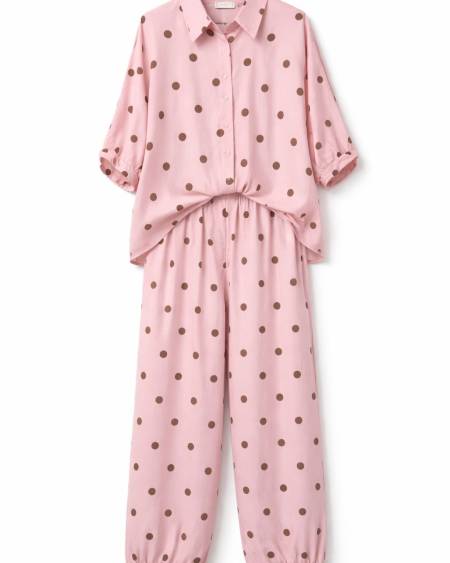Conjunto Rosa Lunares