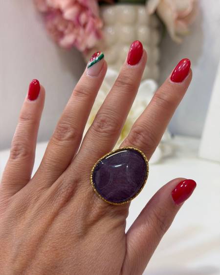 Anillo Acuarela Berenjena