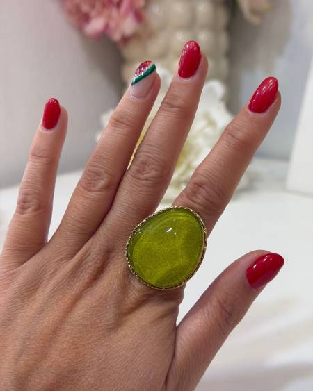 Anillo Acuarela Pistacho