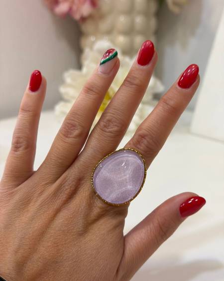 Anillo Acuarela Lila