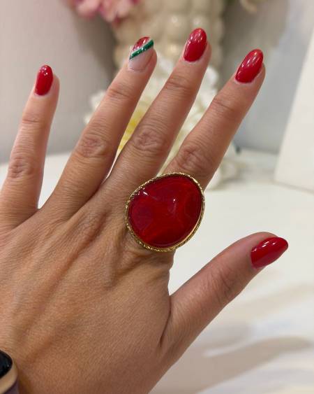 Anillo Acuarela Rojo