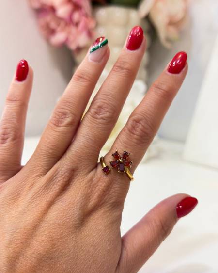 Anillo Flor Brillo