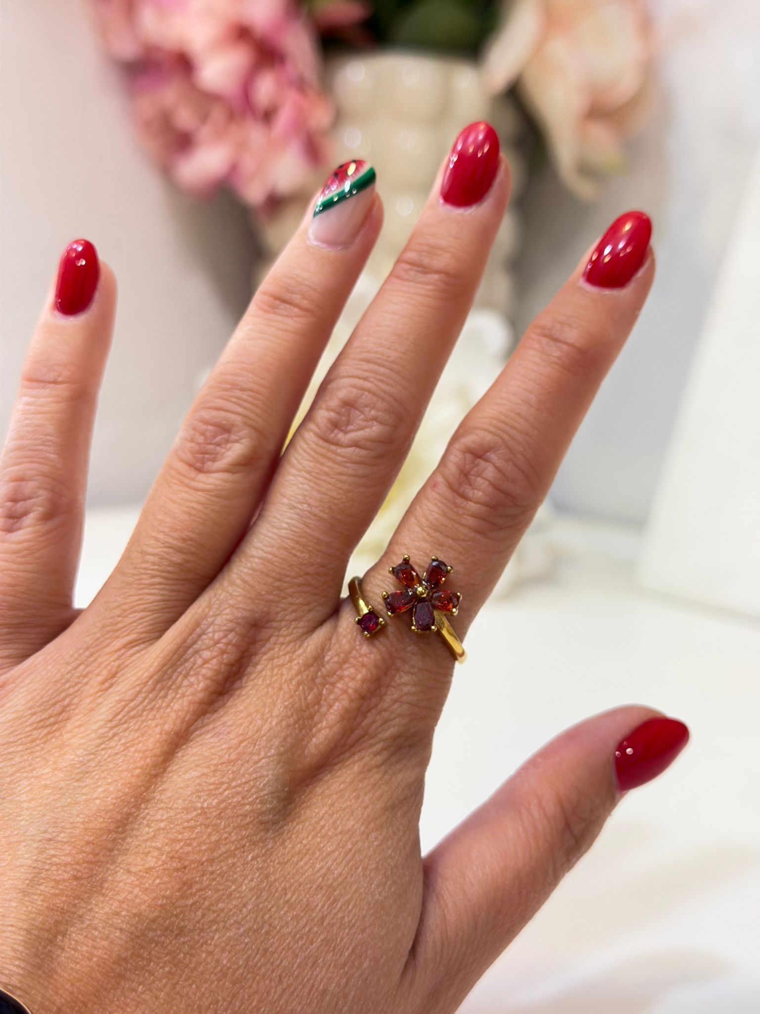 Anillo Flor Brillo