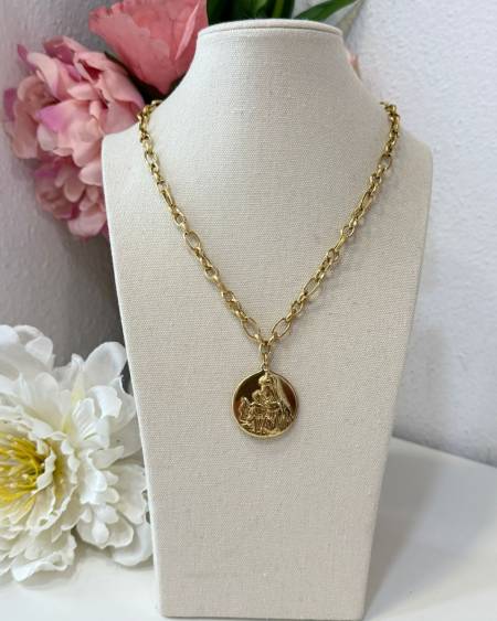 Collar Eslabones Virgen del Carmen