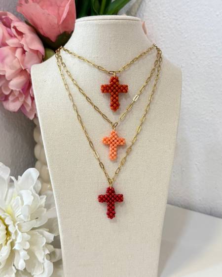 Collar Eslabones Cruz